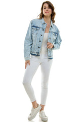 LADY CASUAL COTTON DENIM JEAN JACKET (OPEN PACK)