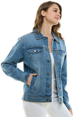 LADY CASUAL COTTON DENIM JEAN JACKET (OPEN PACK)