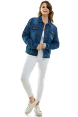 LADY CASUAL COTTON DENIM JEAN JACKET (OPEN PACK)