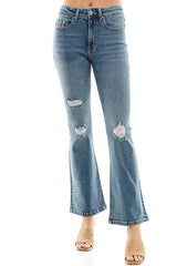 STRETCH FLARE DENIM PANTS - Blueage Jeans