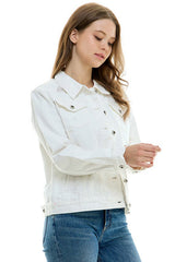 Ladies  Casual Cotton  Denim Jacket