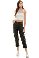 HIGH RISE BASIC ROLLED CUFF MOM JEANS - Blueage Jeans