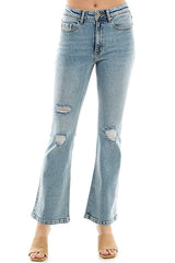 STRETCH FLARE DENIM PANTS - Blueage Jeans